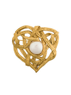 Robert Goossens for YSL Art pearl cabochon brooch Yves Saint Laurent Vintage