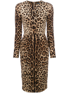 платье с леопардовым принтом  Dolce &amp; Gabbana