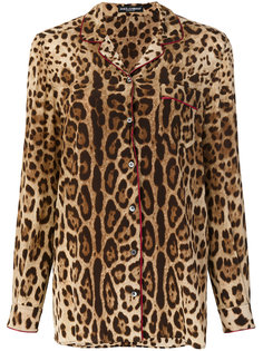 пижамная рубашка с леопардовым узором Dolce &amp; Gabbana