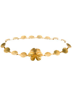 hammered art flower belt Christian Dior Vintage