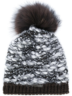 racoon fur pom pom hat Norton