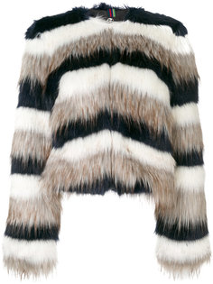 striped fur jacket  Ps By Paul Smith