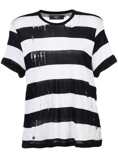 distressed striped T-shirt Amiri