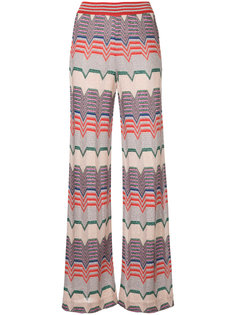расклешенные брюки с узором зигзаг  Missoni