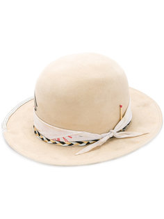 шляпа с плетеной отделкой и спичкой Nick Fouquet