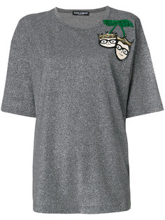 футболка с вышивкой пайетками Dolce &amp; Gabbana