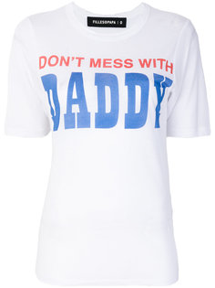 футболка с эффектом потертости Daddy Filles A Papa