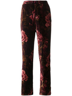 floral velvet trousers F.R.S For Restless Sleepers