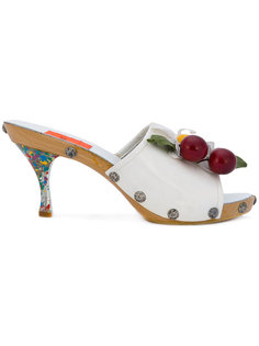 Summer daisy &amp; cherry mules Christian Lacroix Vintage