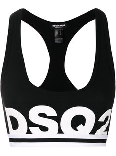 спортивный бюстгальтер с логотипом  Dsquared2