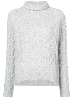 roll neck cable knit jumper Vince