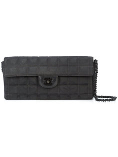 Chanel Black Travel Ligne E/W Flap Bag Chanel Vintage