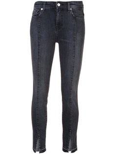 skinny jeans with ankle slit 7 For All Mankind