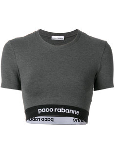 укороченный топ с логотипом на подоле Paco Rabanne