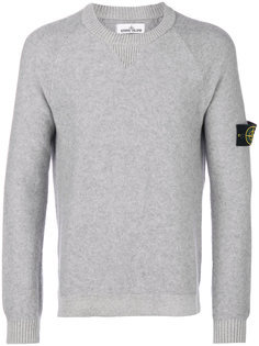 свитер с круглым вырезом с заплаткой с логотипом Stone Island