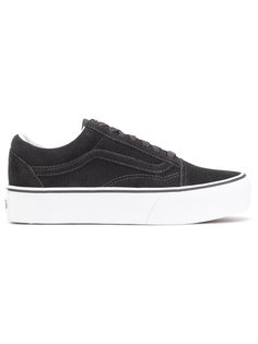 контрастные кроссовки на шнуровке Vans