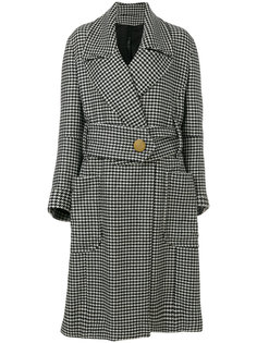 houndstooth wide-belted coat Petar Petrov