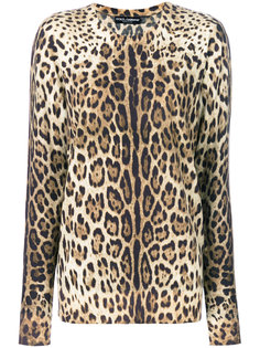 leopard print top Dolce &amp; Gabbana