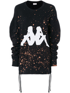 distressed splatter print oversized sweatshirt Faith Connexion
