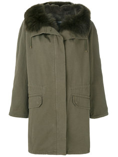 fur trim parka coat Army Yves Salomon