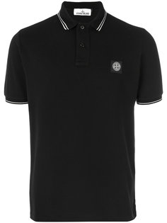 striped trim polo shirt Stone Island