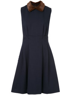faux fur collar dress Loveless