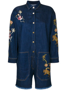 embroidered denim jumpsuit  Zadig &amp; Voltaire