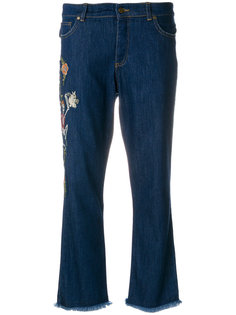 embroidered skeleton cropped jeans  Zadig &amp; Voltaire