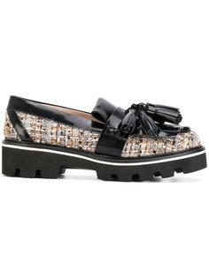 woven tassel platform loafers MSGM