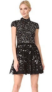 alice + olivia Maureen Embroidered Party Dress