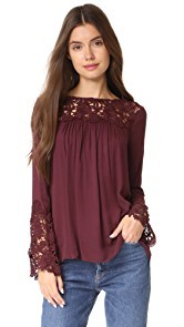 BB Dakota Zanna Lace Long Sleeve Top