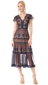 Catherine Deane Gwyneth Lace Cap Sleeve Dress