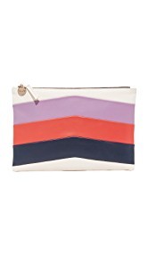 Clare V. Chevron Flat Clutch