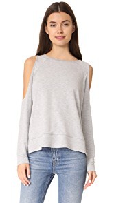 cupcakes and cashmere Mariam Cold Shoulder Sweatshirt