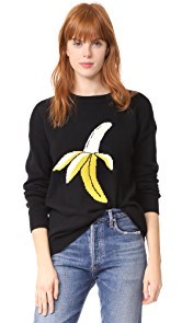 ENGLISH FACTORY Banana Print Sweater