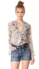 Haute Hippie Ruffle Blouse