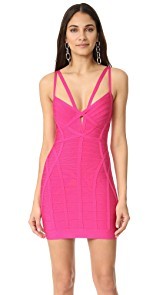Herve Leger Nuria Sleeveless Cocktail Dress
