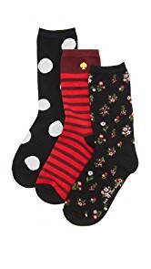 Kate Spade New York In Bloom Floral 3 Pack Sock Set