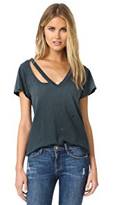 LNA Distressed Fallon V Neck Tee