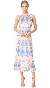 Marchesa Notte Sleeveless Floral Gown