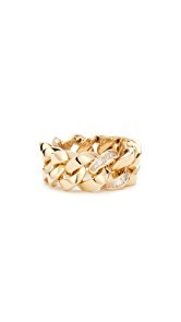 Shay 18k Gold Single Baguette Diamond Jumbo Link Ring