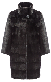 Жакет из аукционного меха норки SAGA furs с комбинированной раскладкой меха Fellicci