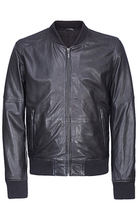 Мужской кожаный бомбер на синтепоне Urban Fashion for men