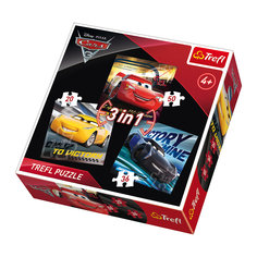 Набор пазлов 3в1 Макси Тачки 3, 20+36+50 элементов Trefl