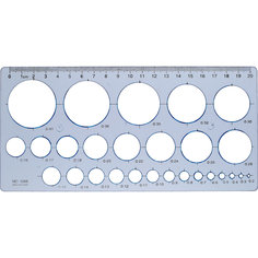 Centrum Линейка геометрическая 30 см. пластиковая, с окружностями