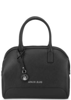 Черная сумка на молнии с короткими ручками Armani Jeans