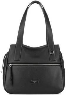 Черная сумка из мягкой кожи на молнии Picard