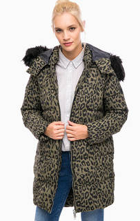 Удлиненный пуховик с животным принтом Pepe Jeans