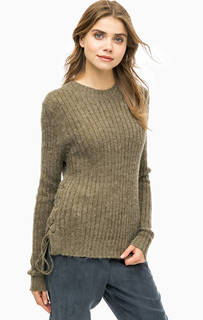 Джемпер цвета хаки с круглым вырезом Ichi