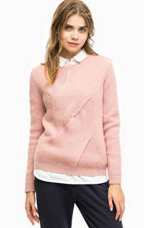 Розовый вязаный джемпер с содержанием шерсти Ichi